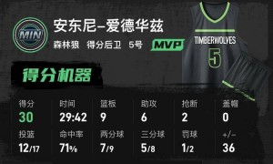 华子30+9亚​历​山大仅14分 森林狼狂胜雷霆总分1-2